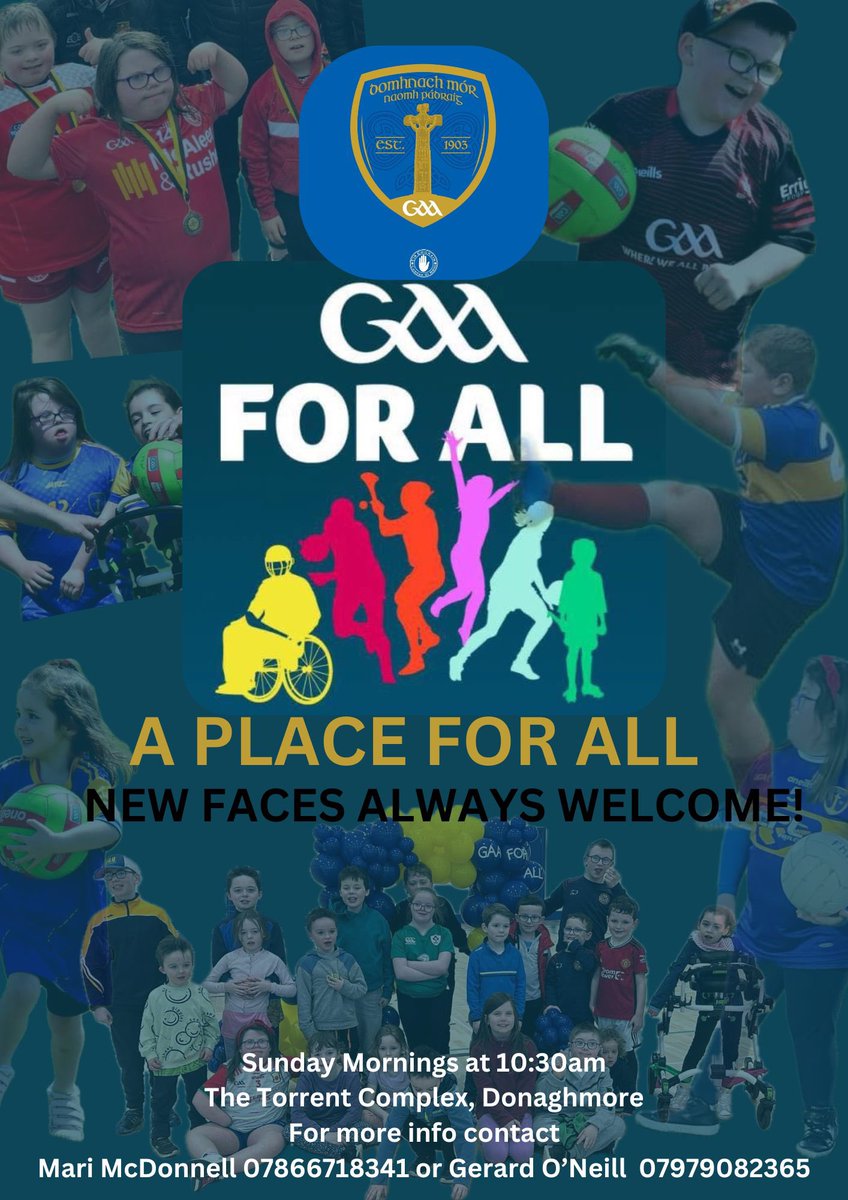 🔴🟣𝐆𝐀𝐀 𝐅𝐎𝐑 𝐀𝐋𝐋🟢🔵

Our GAA FOR ALL Superstars train Sunday mornings at 10:30am in The Torrent Complex if you or someone you know may be interested in taking their superstars along then please share and tag below. 

Get in contact for more info