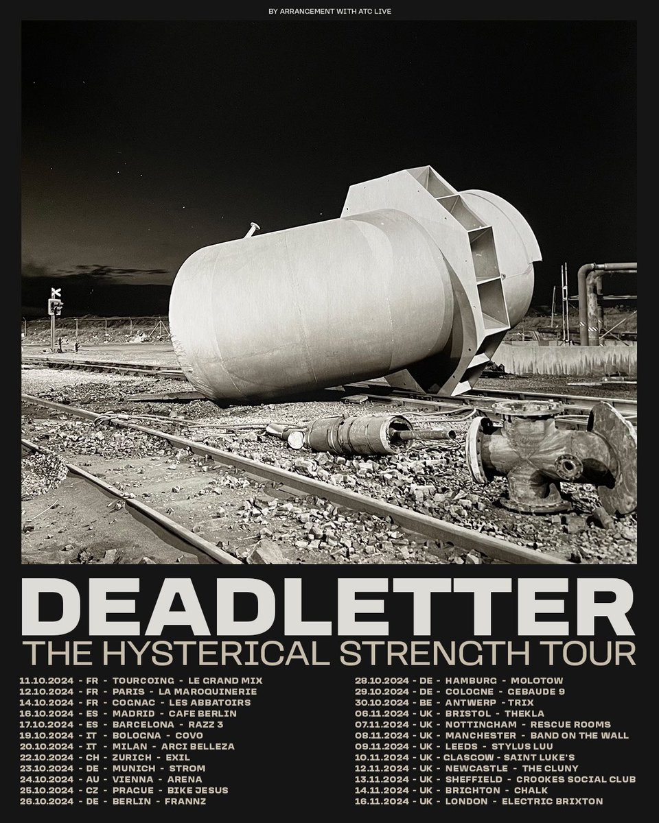 TOUR NEWS the impressive @_DEADLETTER announce EU/UK tour dates including Newcastle @thecluny date #goodtimes #livemusic #newcastle #deadletter #tournews