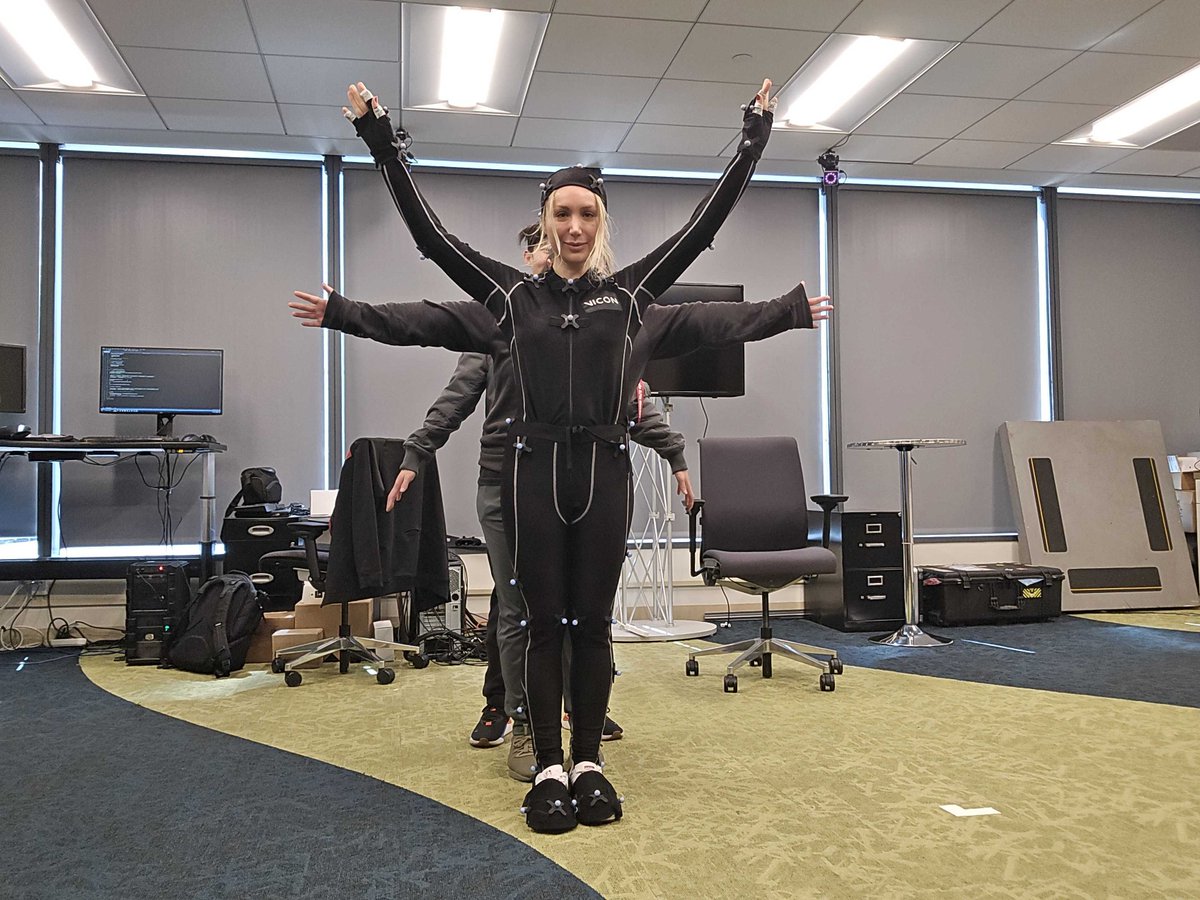 ICT's Mixed Reality (MxR) team tech'd out on their new @Vicon #MotionCapture volume in their Lab last week. @denizmarti_