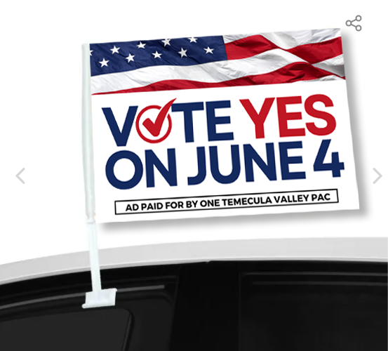 Recall Car Flag Orders!
We ordered a limited 15 of these and are taking orders, first come, first served.
Order here: forms.gle/nWRKzX5bDjaDbc…

#VoteYesonJune4
#RecallKomrosky
recallkomrosky.org

#TVUSD #MVUSD #1tvpac #OneTemeculaValleyPAC #Temecula #TemeculaValley