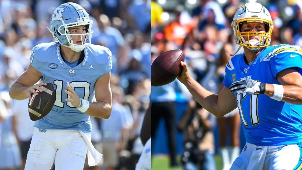 NEWS: UNC star QB Drake Maye has been working with #NFL legend Philip Rivers before the draft. “Philip can still throw it and yes he can still talk trash,” after Rivers won a contest against his pupils. More from @bykevinclark: youtu.be/xEz-PtfNZwQ?si…