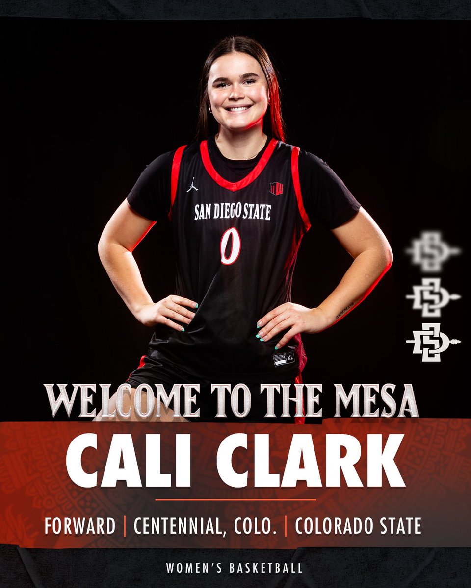 Welcome to the #AztecFamily Cali! Clark, a 6'3' post, played in over 100 games at Colorado State and will join the Aztecs for her final year of eligibility. Read more: bit.ly/44cYOPA