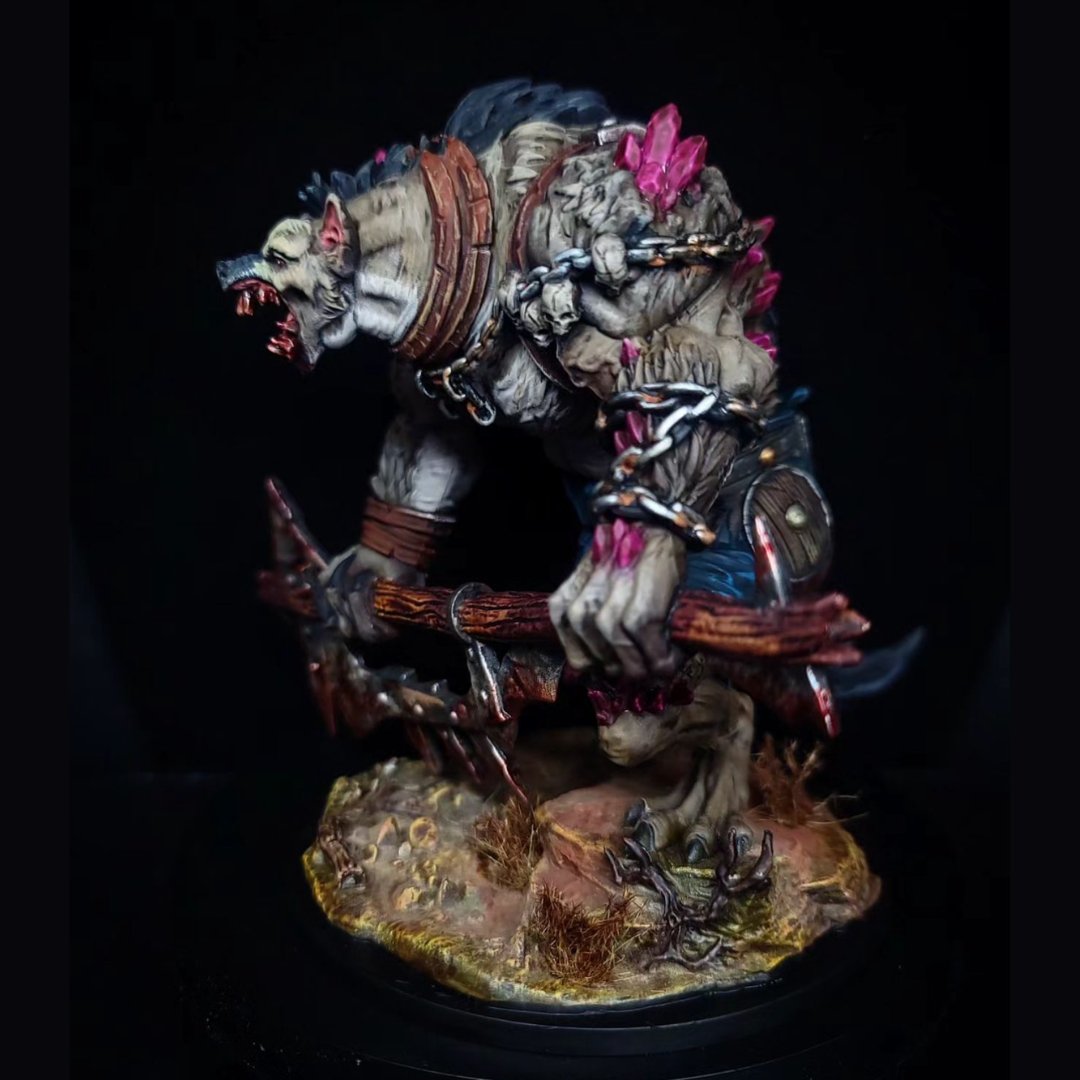An amazing take on the Epic Encounters Gnoll Warseeker from vinminiatures on Instagram! instagram.com/vinminiatures #EpicEncounters #Gnoll #GnollWarseeker #TTRPG #TabletopRPG #TabletopRoleplayingGames #PaintedMiniatures #PaintedMinis #MiniaturePainting