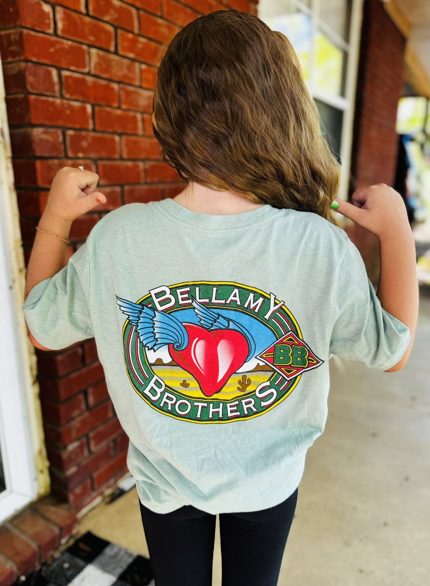 Happy to see a whole new generation of “Redneck Girls” out there. #charlee #redneckgirlsforever #swag #merch Bellamybrothers.com