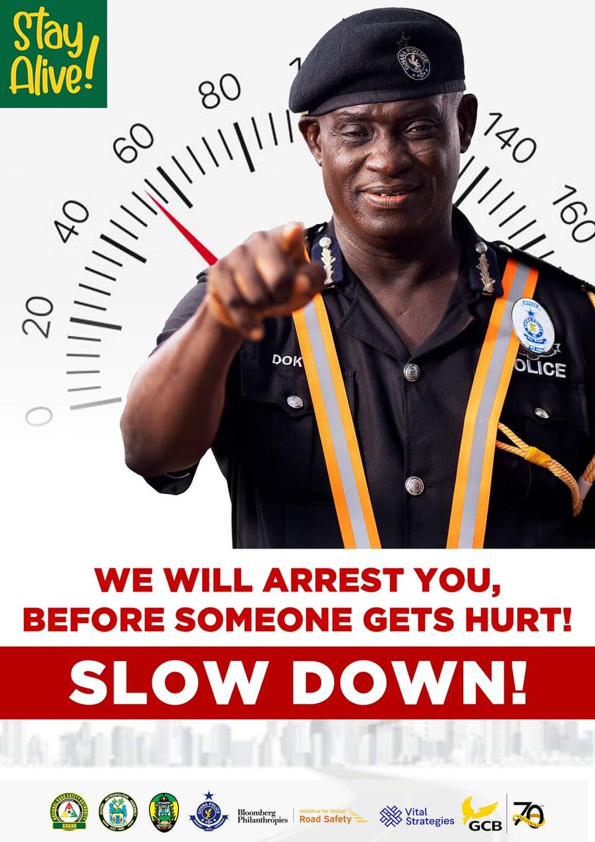 Speeding is the highest cause of fatal and serious injury crashes around the world. Speeding kills, slow down! #StopSpeeding #StayAlive #WhereGhanaHappens @NRSAGhana @AccraMetropolis @KumasiMetro @BloombergDotOrg @VitalStrat