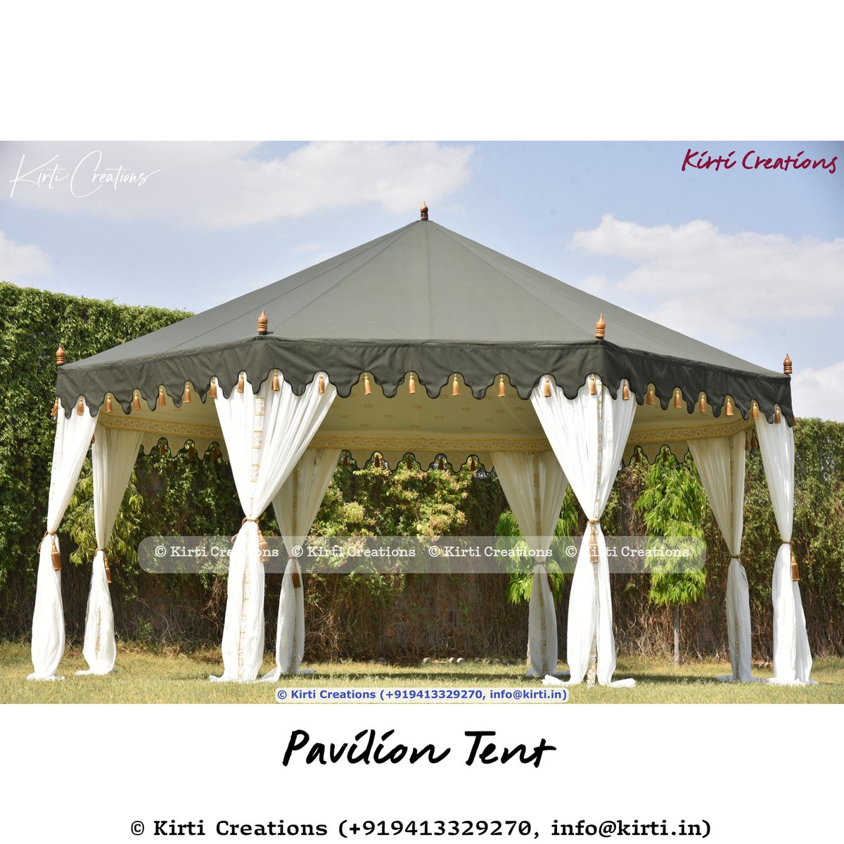 Pavilion Tent
.
#indiantent #indiantents #indiantentcompany #tentfactory #partytent #luxurytent #indianwedding #canopy #shamiyana #shamiyana
.
.
Visit us at indiantent.com