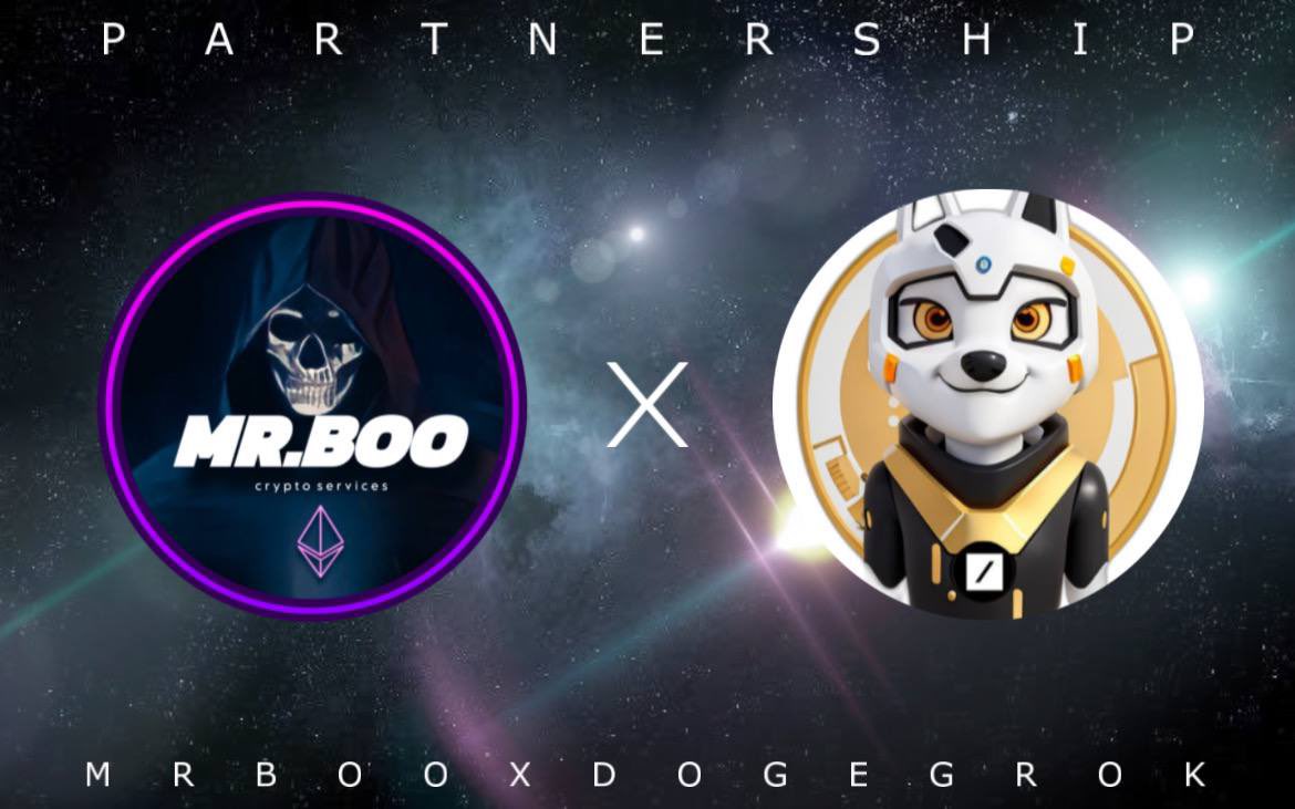 🟢🤝Introducing New PARTNERSHIPS Between MRBOO ♾ DOGEGROK☺️

MR.BOO🟣– as a professional crypto marketing agency and incubator for Pinksale🚀 projects also a verified exchanges listing agency, we provide the cheapest yet high quality service for any Web3.0