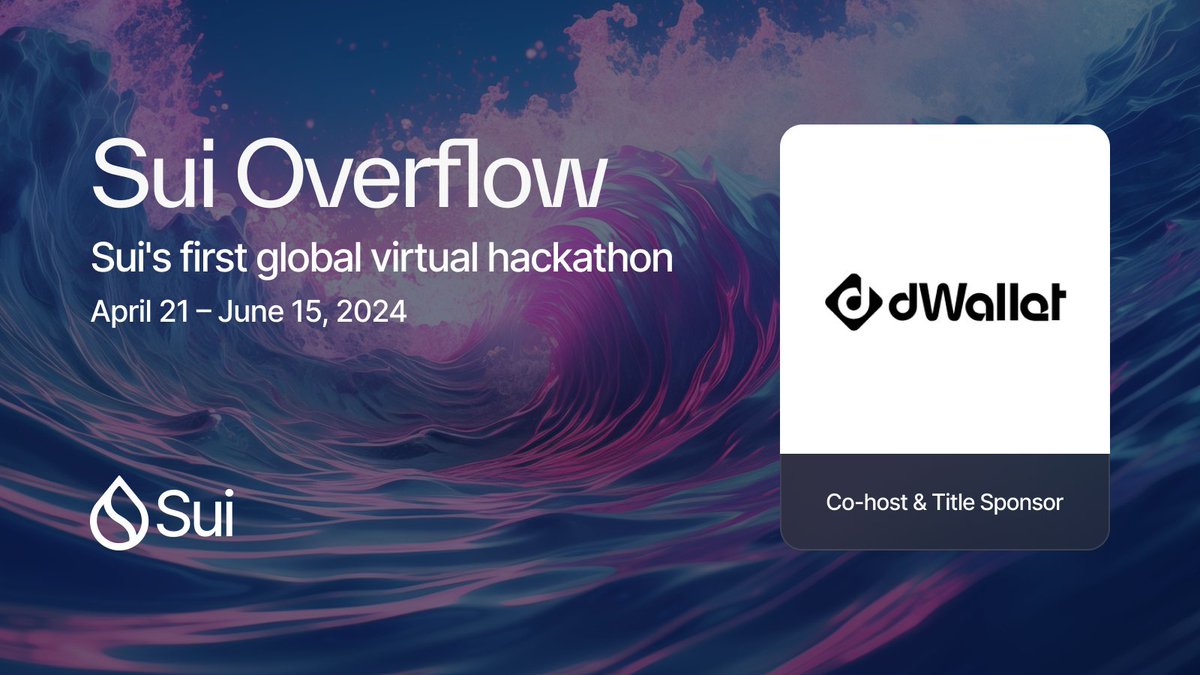 Thank you to @dWalletNetwork for being the Co-host and Title Sponsor of #SuiOverflow – contributing to the massive $1,000,000 prize pool! Learn more about the tracks, prizes, sponsors, and how to submit your project here: sui.io/overflow