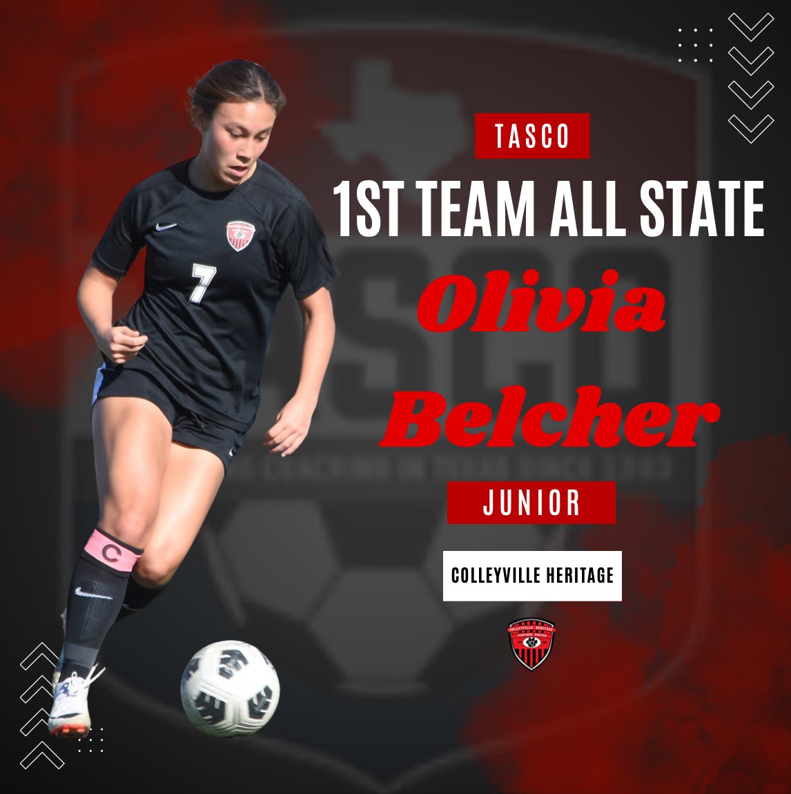 Big Congrats to Olivia Belcher on being named TASCO 1st Team All State! #PFND