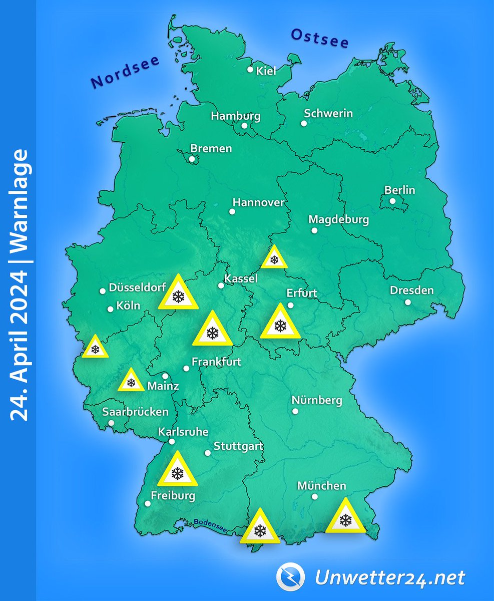 Unwetter24net's tweet photo. 🌨️ Aprilwinter-Finale am Mittwoch ⛈️

Gute Nachrichten: Es sind wärmere Temperaturen in Sicht! Doch vorher gibt es noch ein Finale mit Schnee und Graupel...

Mehr dazu: https://t.co/YVpKydchvk

#Schnee #Graupel #Gewitter #Aprilwinter #Wetter https://t.co/3YU9FaaDPV