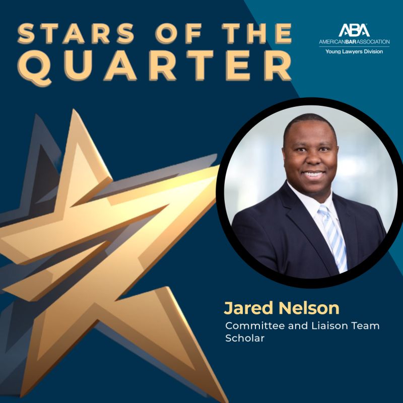 Please join us in congratulating Law Center alumnus, Jared Nelson @ABAesq Young Lawyers Division's Stars of the Quarter! #ABA #SULC