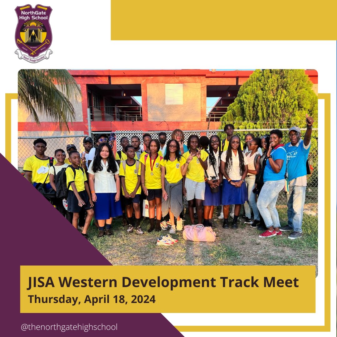 NorthGateHigh's tweet image. Team NorthGate High secured an impressive 2nd place in the high schools' category at the JISA (Jamaica Independent Schools' Association) Western Meet hosted by Herbert Morrison High School, on Thursday April 18, 2024!