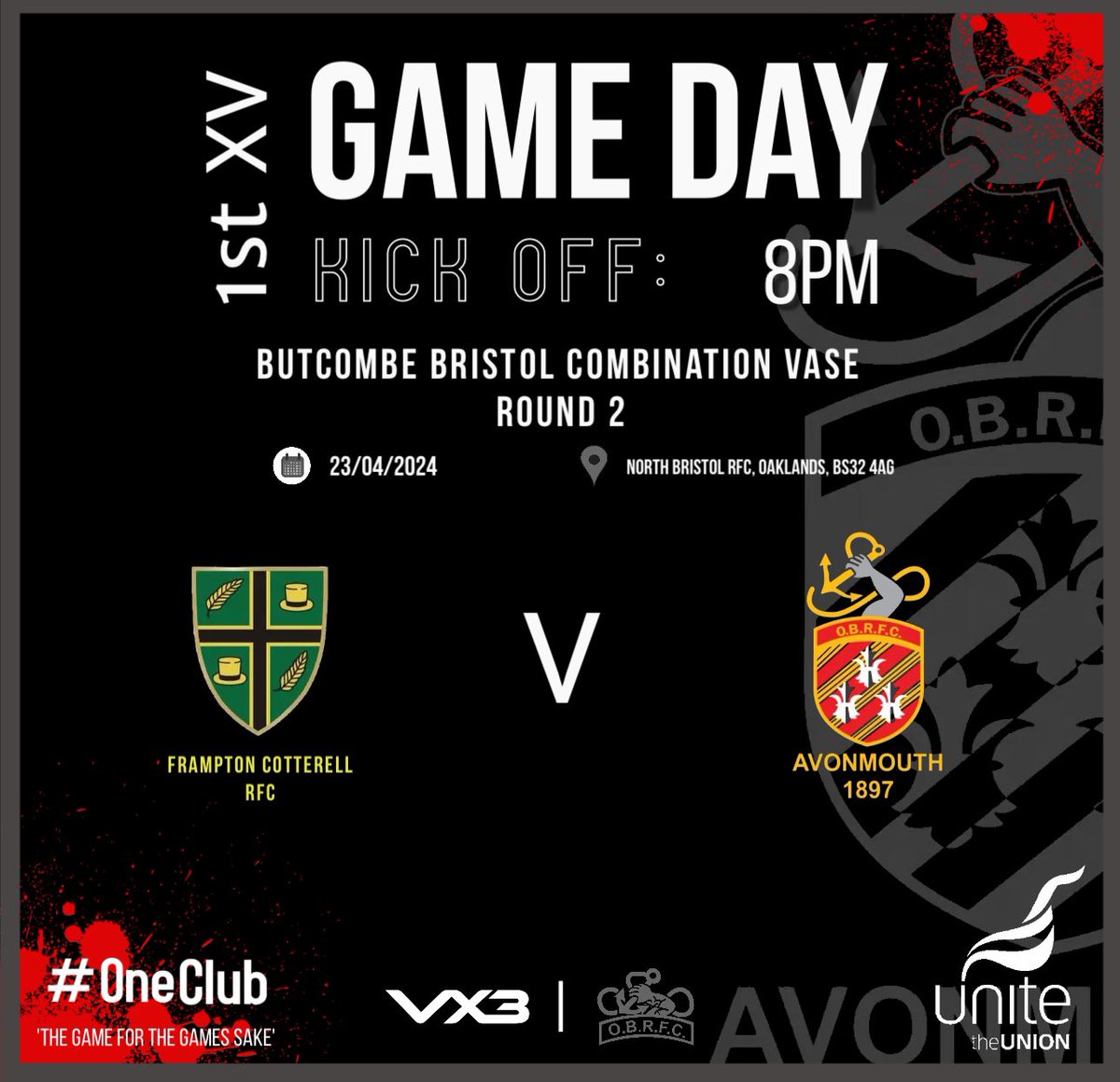 FIXTURE⤵️ Cup Rugby continues for our 1st XV tomorrow night as they face @FramptonRFC away in Round 2 of the Bristol Combination Vase. This fixture will be played at North Bristol RFC. KO 8pm ⚫️🔴⚫️ @swsportsnews @GRFUrugby @BSDistrictRugby