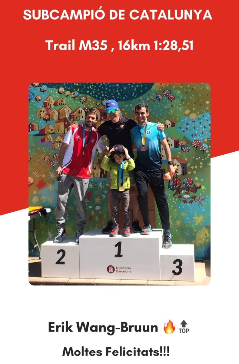 Campionat de Catalunya de trail running.

Erik Wang-Bruun 🥈 en categoria M35 💪