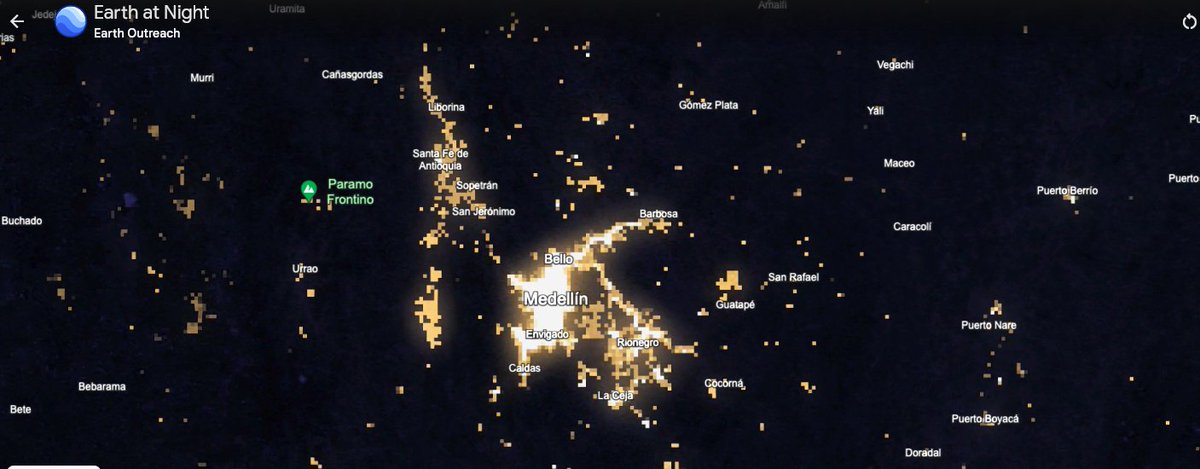 🤯🇨🇴🌃Así se ve Colombia y algunas de sus principales ciudades de noche: Descubre más imágenes de nuestro planeta en el proyecto de 'La Tierra de Noche' de Google Earth🌎→ earth.google.com/web/data=MkEKP…