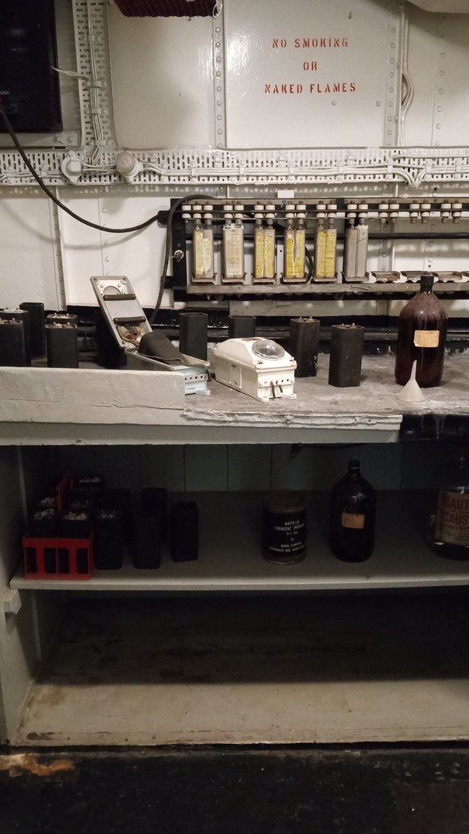I found 12 Automatic Emergency Lights mounted aboard #HMSBelfast (plus a couple being serviced). I tested each one personally and none of them worked. I wasn't expecting them to, but I was compelled to check anyway.