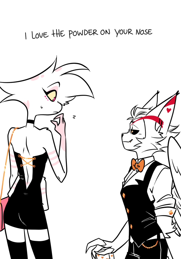 Joltikoff's tweet photo. Never gamble what you are not prepared to lose.. 

Overlord Husk AU Song Comic 'Figured' - 12/35  
#huskerdust #HazbinHotelFanart https://t.co/Wze6JzbcsI