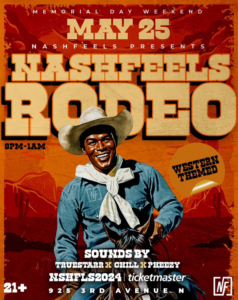 NASHFEELS RODEO MAY 25!! MEMORIAL DAY WEEKEND! 

Tickets are moving; don’t end up left in the dust! 

Secure yours: ticketmaster.com/nashfeels-pres…