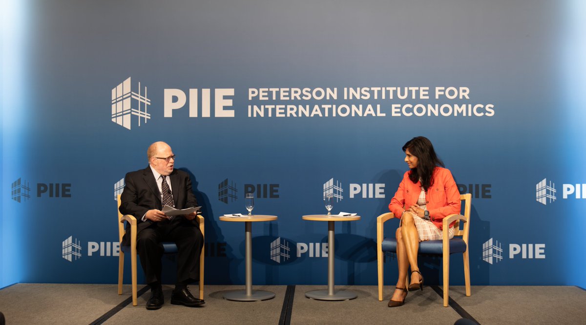 Our 'Rethinking economic policy' conference with @IMFNews explored steering structural change in the face of the green transition, new technologies, & shifting geopolitics & industrial policy. Featuring @KGeorgieva, @GitaGopinath, & more! Watch it here: piie.com/events/2024/re…