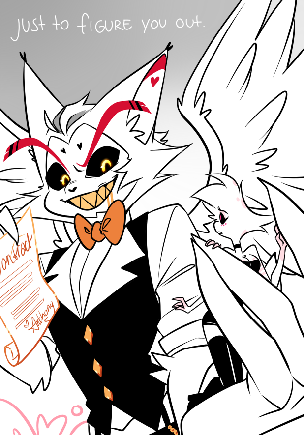 Joltikoff's tweet photo. Never gamble what you are not prepared to lose.. 

Overlord Husk AU Song Comic 'Figured' - 12/35  
#huskerdust #HazbinHotelFanart https://t.co/Wze6JzbcsI