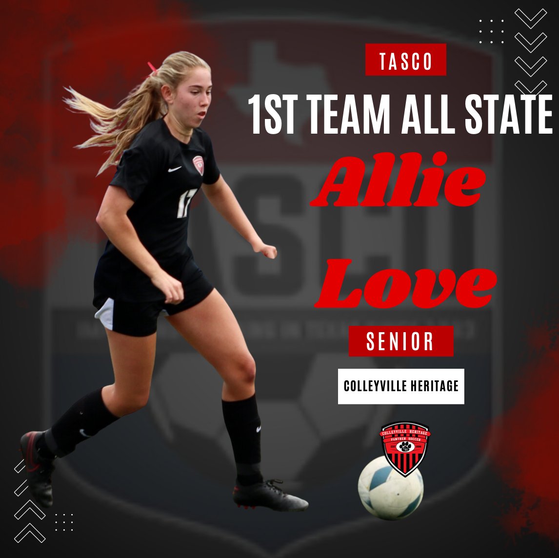 Big Congrats to Allie Love on being named TASCO 1st Team All State! #PFND