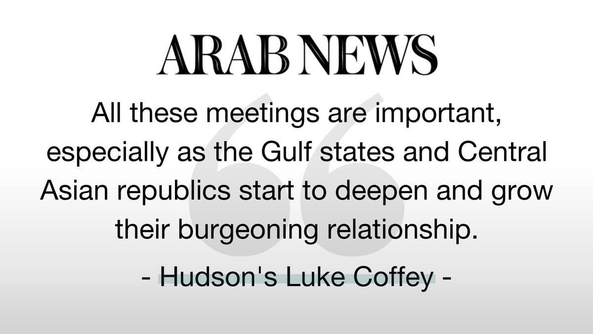 Trade, transit, and energy topped the agenda when foreign ministers from the GCC and Central Asian republics met last week for their second strategic dialogue. @LukeDCoffey explores in @arabnews the next steps for GCC–Central Asia cooperation: arabnews.com/node/2495881