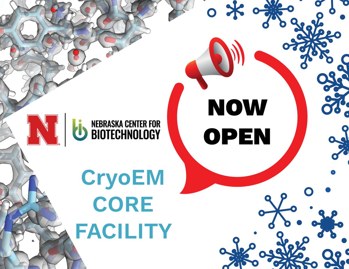 #BiotechMonday

You heard it right -  your opportunity to use the 200kV Glacios CryoTEM and unlock new scientific discoveries is finally here! 

Our @Cryo_UNLbiotech facility is OPEN!!! 

>>biotech.unl.edu/cryoem<<
@UNLresearch, @UNL_IANR, @UNL_CASNR, @UNLSNR
