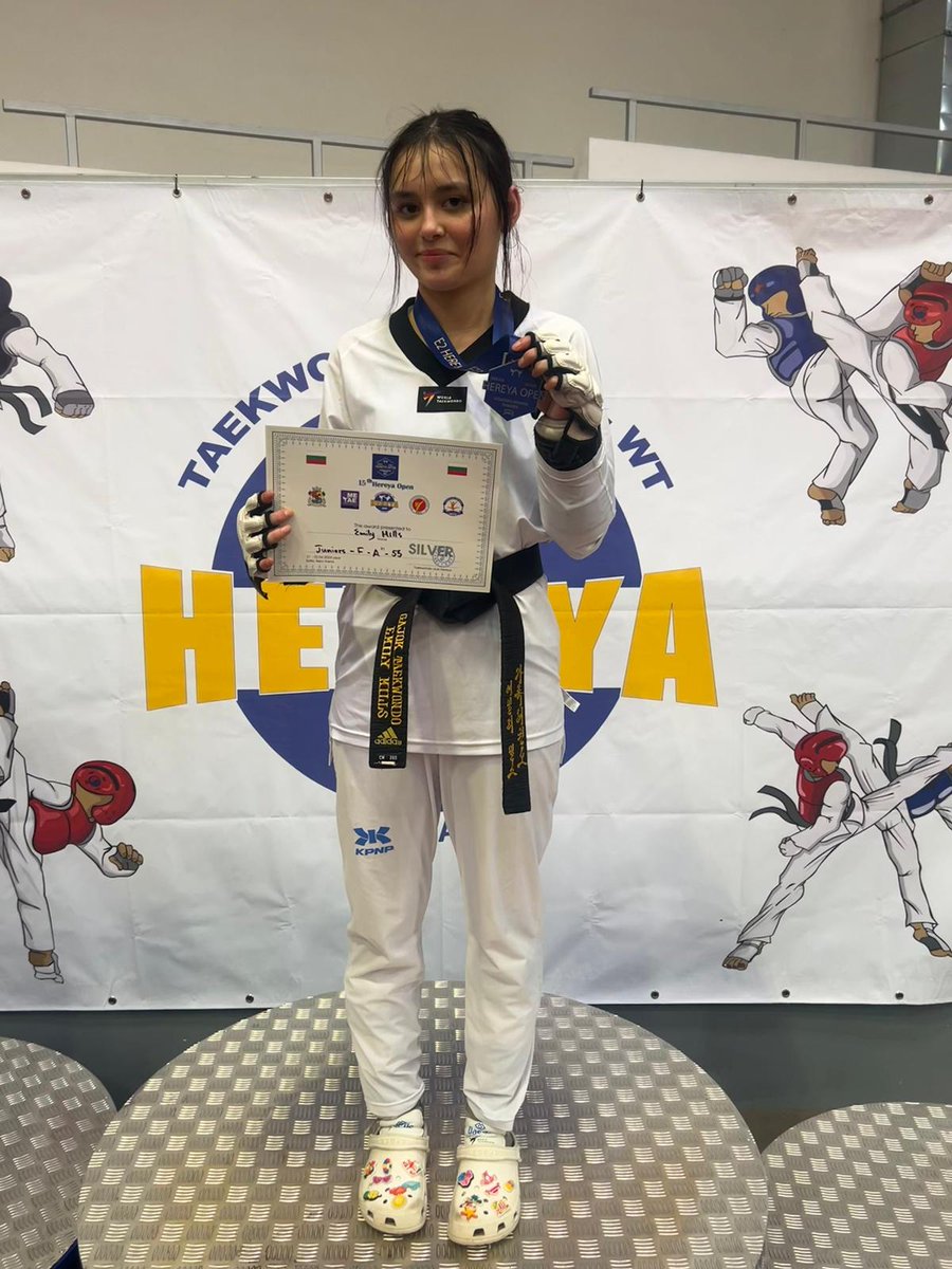 Weekend in Sofia at the Hereya Open 2024 and so pleased to have come away with a Silver Medal. Thank you as ever to @GBTaekwondo, @GajokTaekwondo and @TeamSportsAid for your continued support. Special thanks to @Kingsley_TKD and @richardallen310 for coaching me through the day