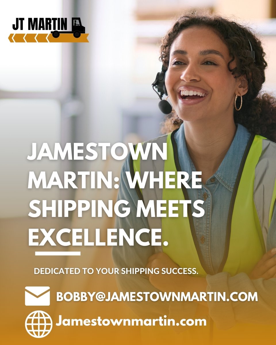 At Jamestown Martin, we understand that excellence in shipping is not just about getting from point A to B; it's about ensuring every detail of your freight's journey is managed with precision and care. 🚚
 #ShippingSolutions #YourPartnerInLogistics #Freight