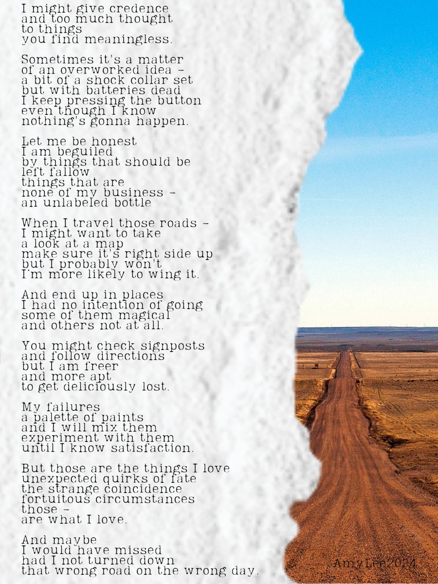 #nationalpoetrymonth - 2024
#anotherfingercrossedexperiment

Turn Down the Wrong Road