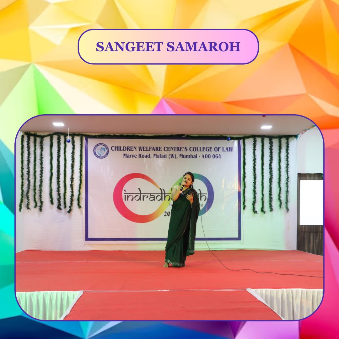 cwc_law's tweet photo. "🎶 Day 03 of Indradhanush 2k24 at Children Welfare Centre's College of Law was a melodious affair! Our talented students enchanted everyone with their soulful music fusion at the Sangeet Samaroh. 🎵✨ https://t.co/VhCpqOf9NA