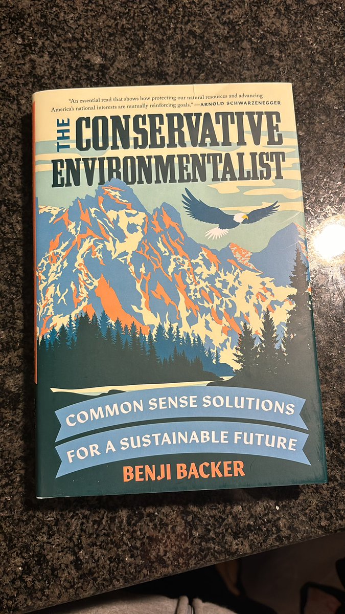 Got a copy of @BenjiBacker ‘s new book. It’s an important subject. The right can’t just cede the policy debate on how to protect the environment to the left. We need to be part of the conversation and present our own solutions. As a side note, the bullet summaries at the end