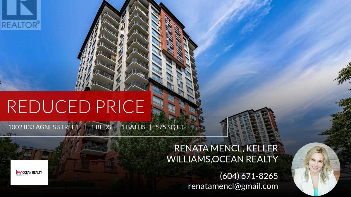 boruvkova's tweet photo. 📍 Reduced Price 📍 This recently reduced home at 1002 833 Agnes Street in New Westminster won't last long, so, don't wait to set up a showing! Reach out here or at (604) 671-8265 for more information!

Renata Mencl... https://t.co/G1Yt2DOFa5 https://t.co/jx92lDVu0u