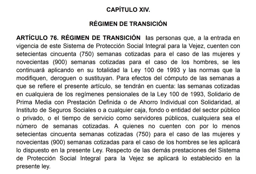 @petrogustavo Es usted el que miente, presidente. Los únicos que seguirán con la norma vigente serán las mujeres con más de 750 semanas cotizadas y los hombres con mas de 900, sin importar su régimen. Cambia las reglas del juego en perjuicio de MILLONES de jóvenes que ya estamos cotizando.