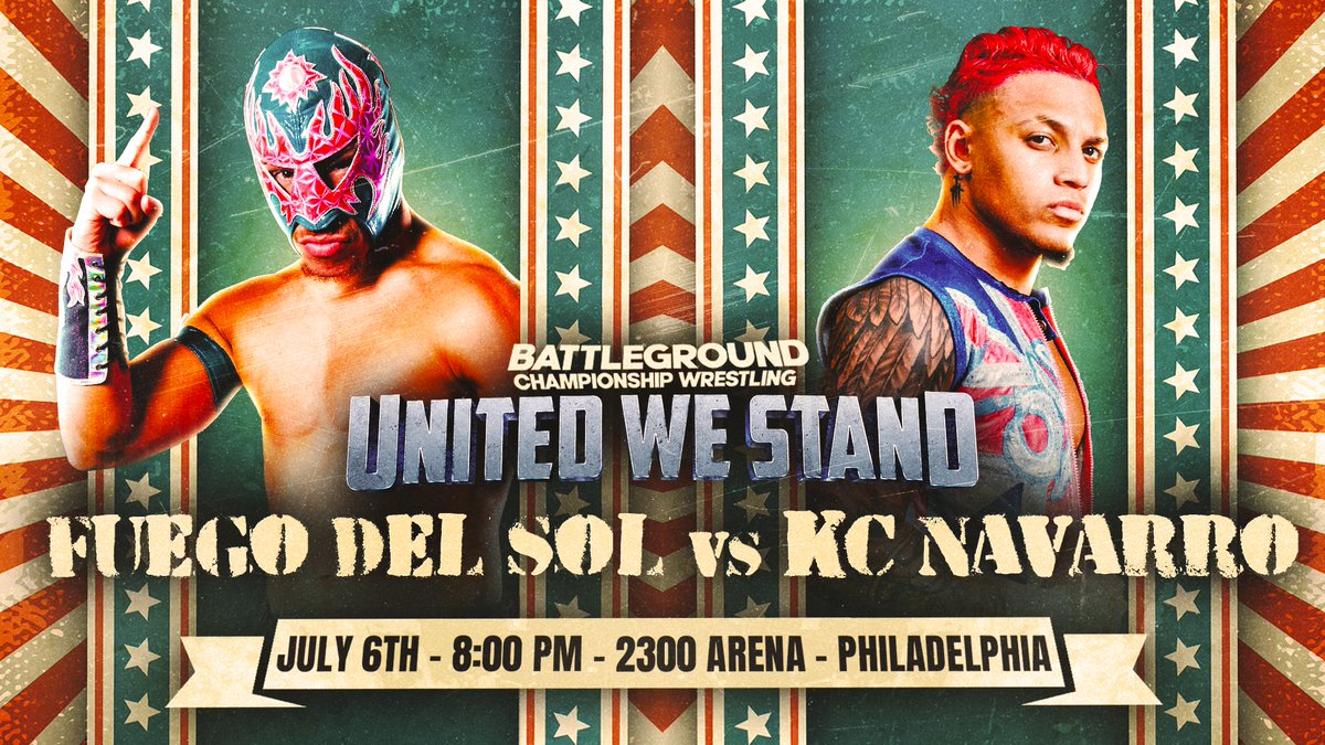 @FuegoDelSol will collide with @KCwrestles live at the 2300 Arena July 6th! Tix here 2300arena.showare.com/orderticketsve…