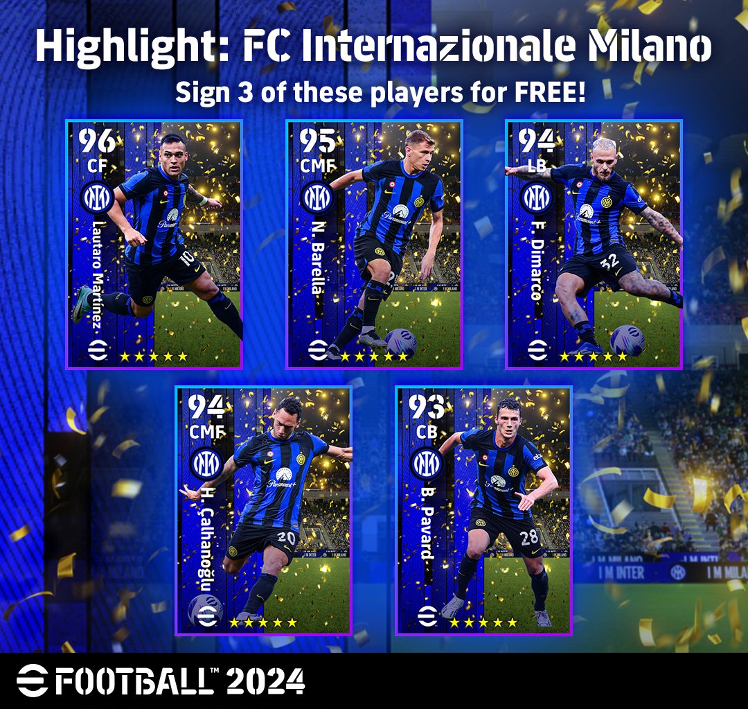 [OFFICIAL] UPCOMING HIGHLIGHT : FC INTERNAZIONALE MILANO 🔵⚫️

Congratulations, @Inter ! 👏🏆

#IMeFootball | #eFootballHUB
