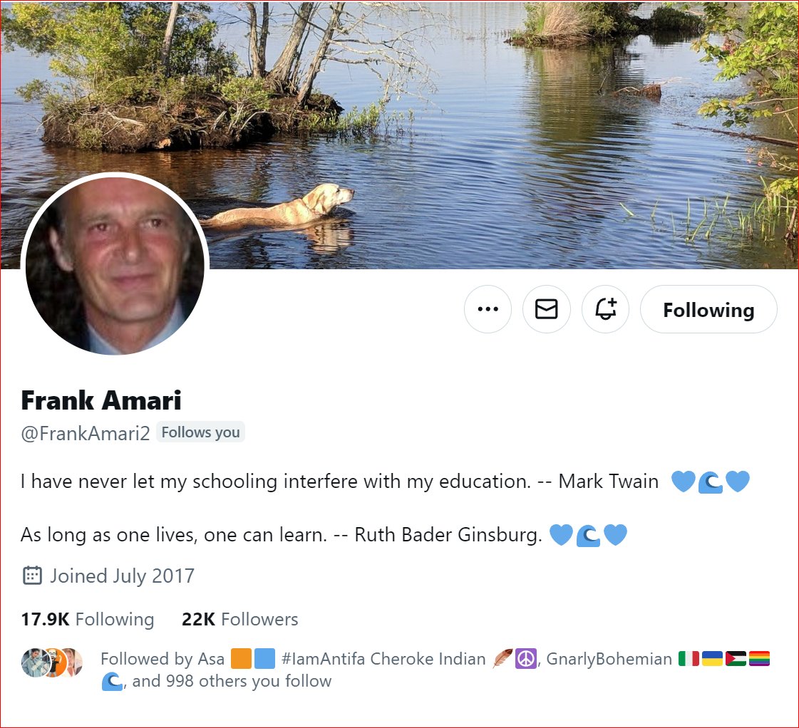 Our friend Frank Amari @FrankAmari2 managed to crush his 22K milestone. This is fantastic. He's a blue resister and democracy defender. Let's celebrate Frank, congratulate him, and wish him continued success in this blue community of ours. Here's your certificate.