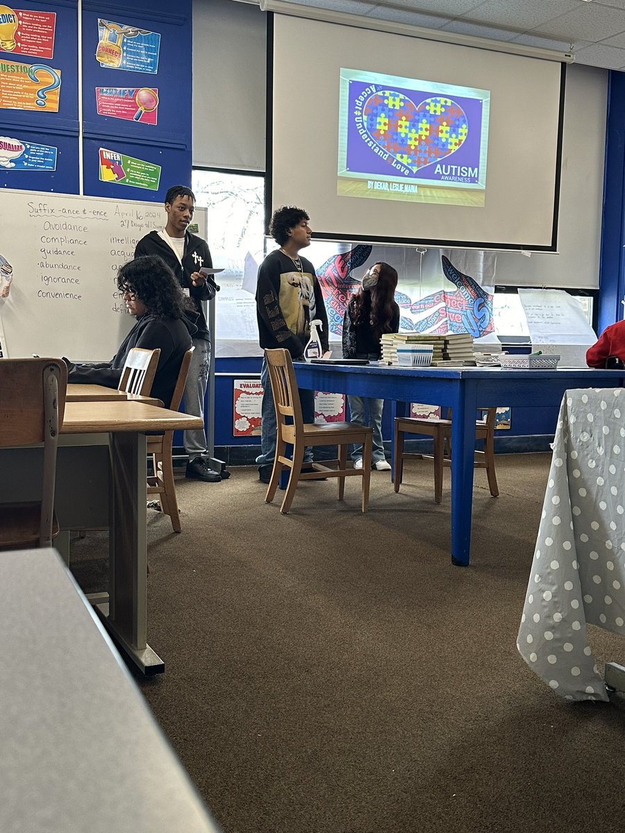 kklukas1's tweet photo. Mr Jose Sandoval and I are so proud of our students researching and presenting on #AutismAwarenessMonth #AutismAcceptance @DrNavarre @DrJLAnderson https://t.co/5rqji7lgtU