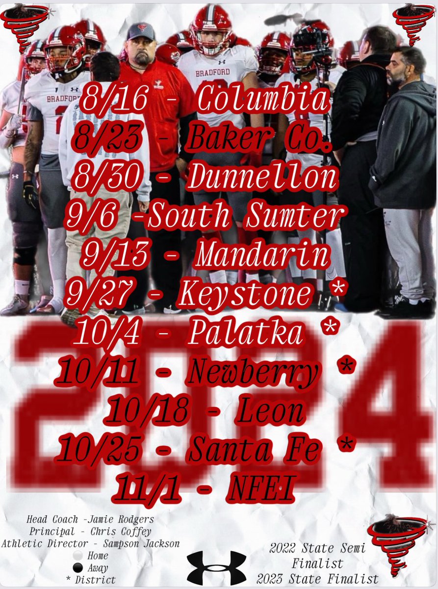 2024 Football Schedule! 
<a href="/DuvalSports/">Duval Sports</a> <a href="/Andy_Villamarzo/">Andy Villamarzo</a> <a href="/JustinBarneyTV/">Justin Barney</a> <a href="/JonathanFarris0/">Jonathan From Prattville</a> <a href="/FlaHSFootball/">FloridaHSFootball.com</a> @BothSidesSports <a href="/FCNsports/">First Coast Sports</a> <a href="/GNVpreps/">Gainesville Preps</a> <a href="/NewsGainesville/">Mainstreet Daily News Gainesville</a> <a href="/CFreemanJAX/">Clayton Freeman</a>