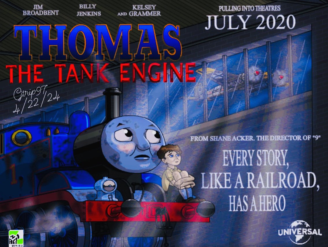 A first look-esque artwork I’ve made of my idea of a definitive would-be Thomas Movie.

Director: Shane Acker

Writer: Andrew Brenner

Producer: Ian McCue