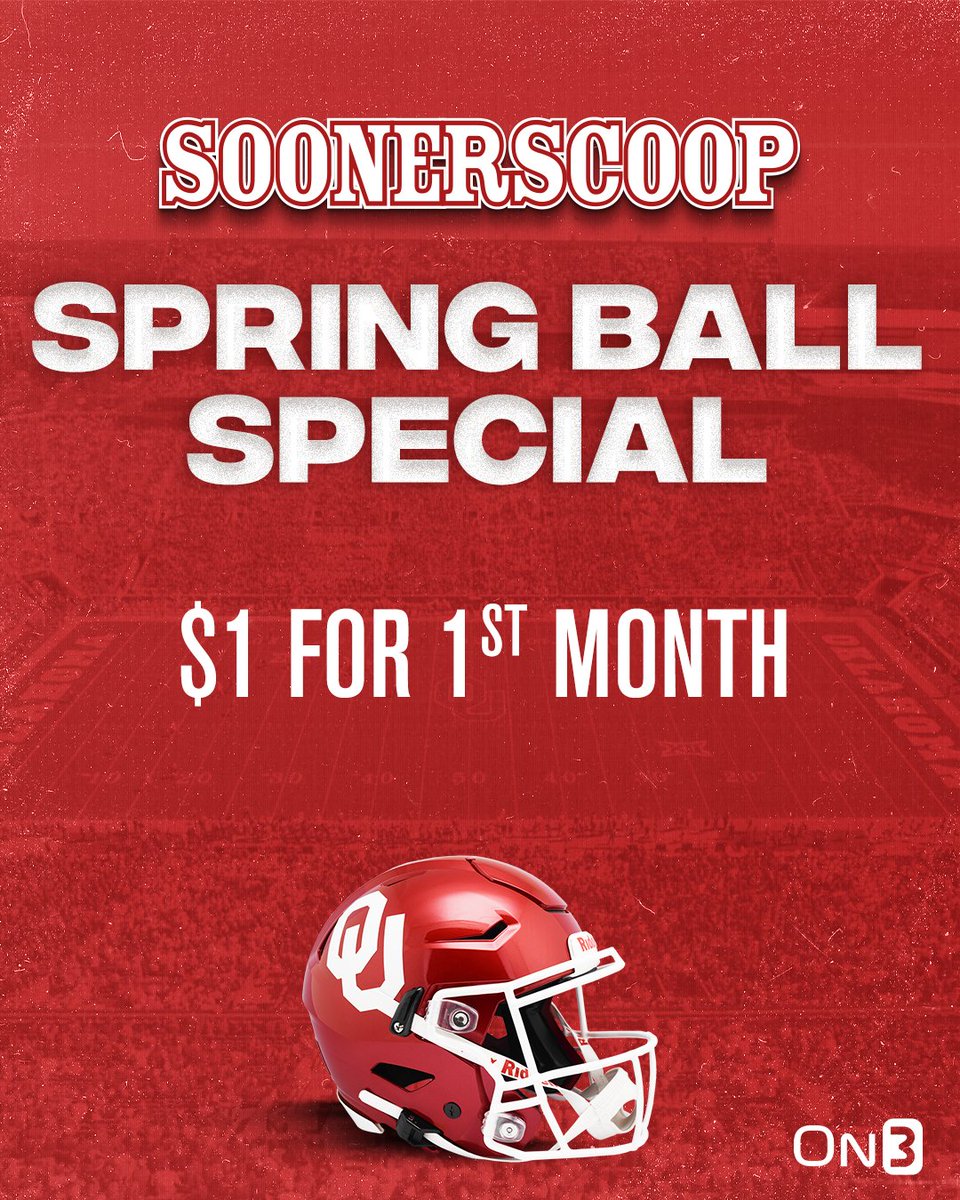 Never a better time to take advantage of our $1 for 1 month offer at SoonerScoop. Portal isn't done yet, high school recruiting going strong. Lots more coverage to come as we hit May and June. on3.com/teams/oklahoma…