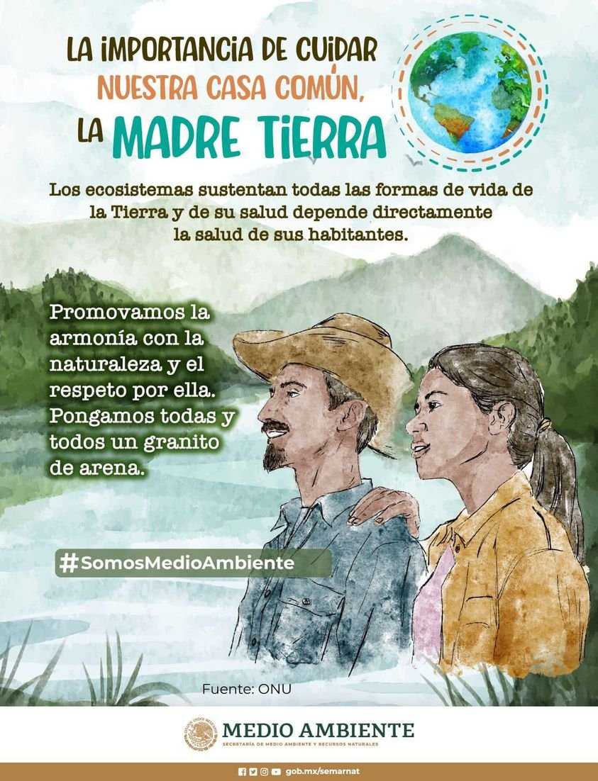 Celebremos el #DíaDeLaMadreTierra, recordando que los ecosistemas sustentan todas las formas de vida en nuestro planeta. 🌎🍃 Cuidarlos es cuidar de nosotros. 💚🍃