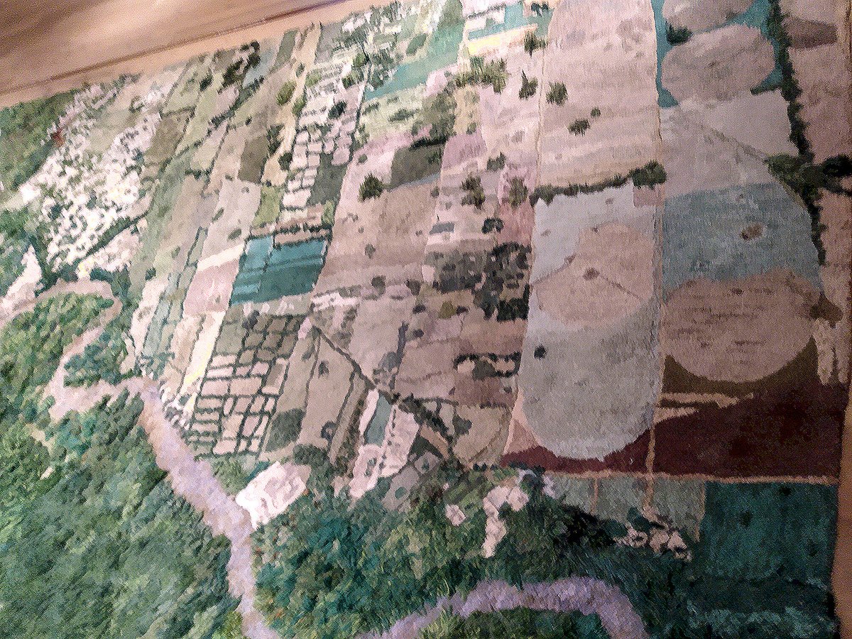 Topographical rug art currently displayed at my work place.