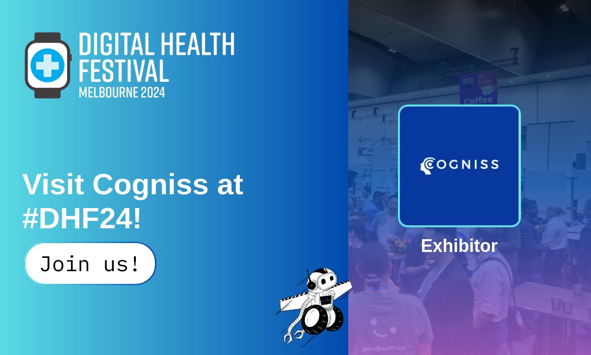 Attending the Digital Health Festival 2024?
We'll be exhibiting at booth 318 on 7-8 May 2024. Visit us as we'd love to explore how Cogniss can help you advance care by developing targeted patient-facing solutions. #dhf24 #digitalhealth