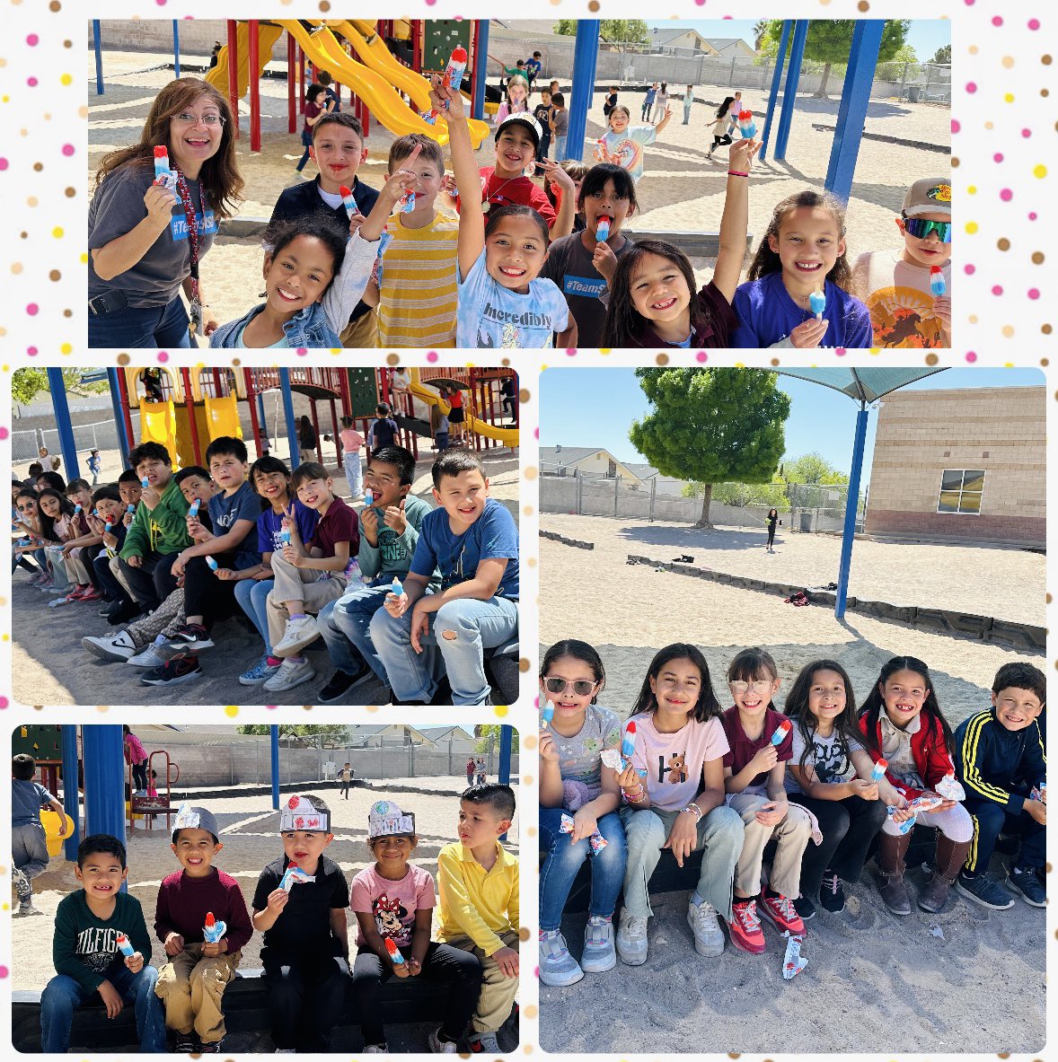 Students enjoyed our Bomb-pop party 🍭today for good behavior in the cafeteria 🎉 Great job scorpions 👏🏻 🦂