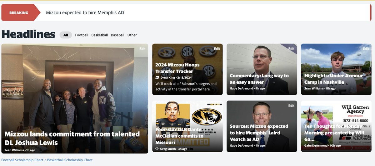 Two commitments, a new AD, eight stories. Just another Monday. missouri.rivals.com