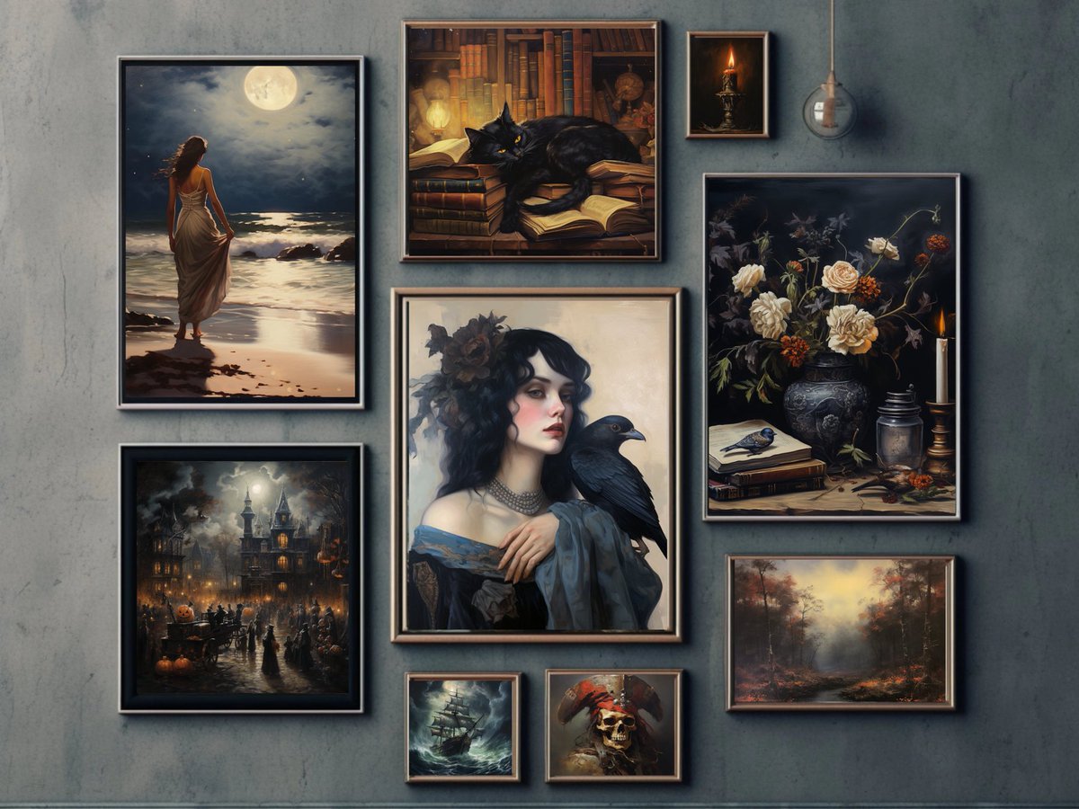 My dark academia collections are by far the most popular in my shop. Come check out my shop on Etsy where you will find all of my high quality printable art. joshualeeartprints.etsy.com/listing/156911… #darkacademia #moodyprints #darkart #artforsale #wallart