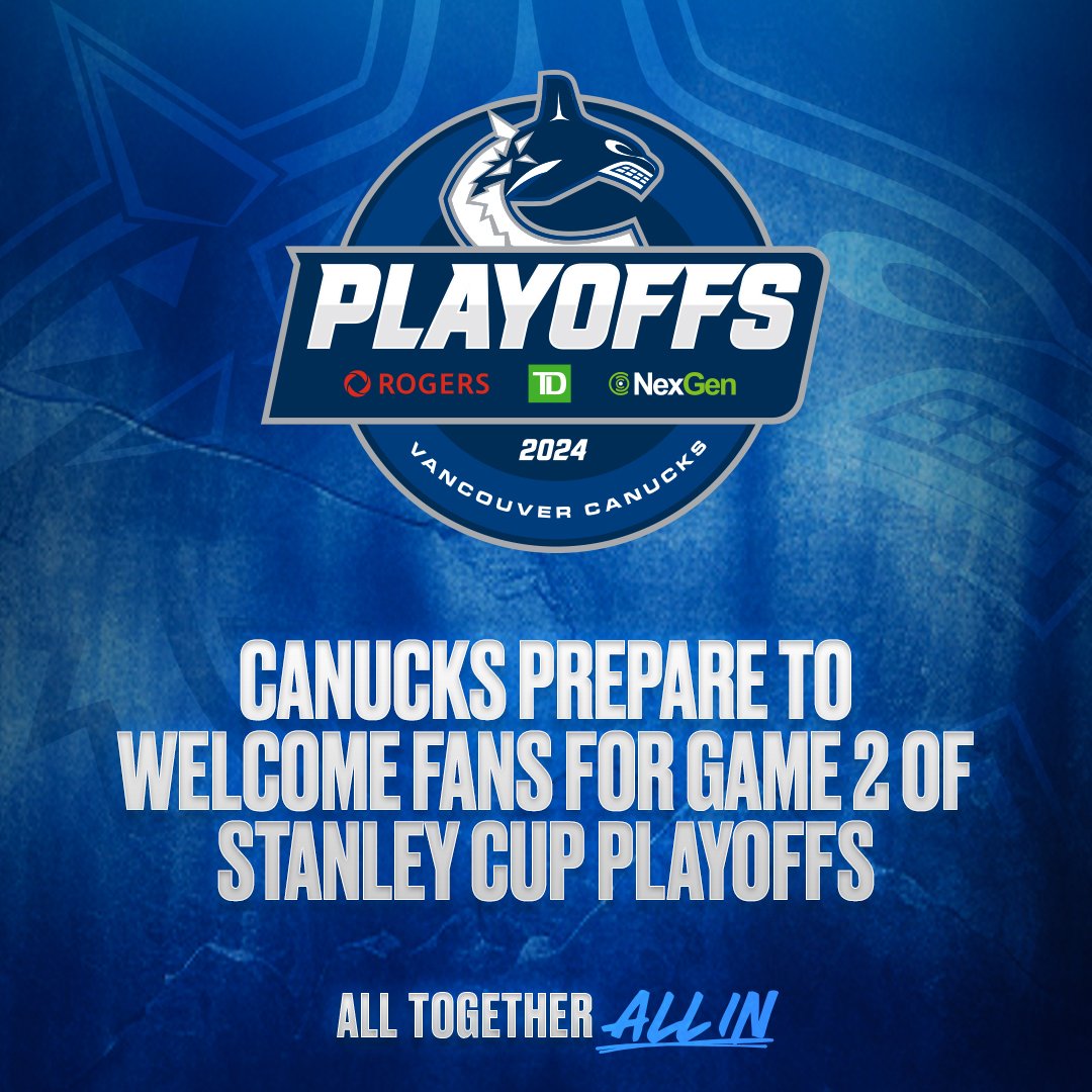 Rogers Arena doors will open at 5:30 p.m. PT, for Tuesday’s Stanley Cup Playoff Game #2, 30 minutes earlier than normal. The Toyota Party of the Plaza will open at 4:30 p.m. with a wide range of activities for fans of all ages. DETAILS | vancanucks.co/3W67QMj