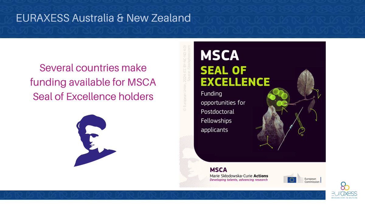 🇪🇺 1️⃣1️⃣ EU Member States (🇦🇹🇧🇪🇧🇬🇨🇿🇨🇾🇫🇷🇮🇹🇱🇹🇵🇱🇸🇰🇸🇪) have set up 1️⃣5️⃣ funding schemes to support applicants for #MSCA Postdoctoral Fellowships who obtained a Seal of Excellence certificate. The MSCA Seal of Excellence is a quality label awarded to applicants for #MSCA Postdoctoral…