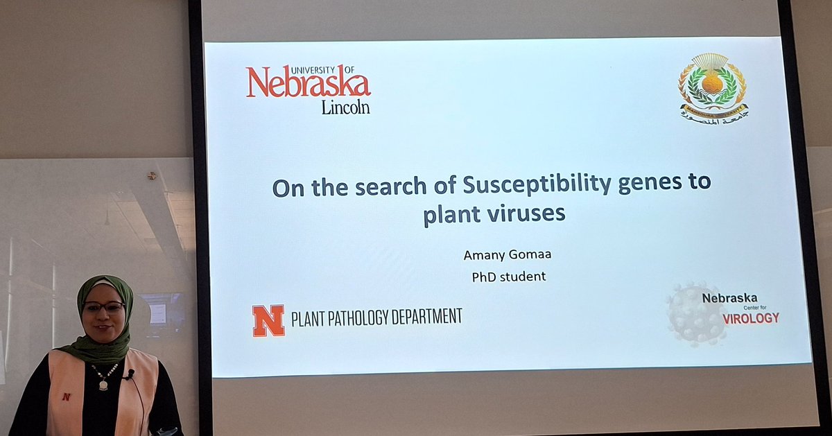 Libia F. GĂłmez-Trejo (@libiagomezt) on Twitter photo Today <a href="/AmanyAteaa/">Amany Gomaa</a> was great on her talk today for the Plant Pathology Seminar at <a href="/UNLincoln/">University of Nebraska-Lincoln</a> Way to go! She talked about susceptibility genes and the impact that tags have on viral proteins! <a href="/CropsUNL/">UNL CROPS</a> <a href="/UNLPPathGrads/">UNL Plant Path Grads</a> Today <a href="/AmanyAteaa/">Amany Gomaa</a> was great on her talk today for the Plant Pathology Seminar at <a href="/UNLincoln/">University of Nebraska-Lincoln</a> Way to go! She talked about susceptibility genes and the impact that tags have on viral proteins! <a href="/CropsUNL/">UNL CROPS</a> <a href="/UNLPPathGrads/">UNL Plant Path Grads</a>